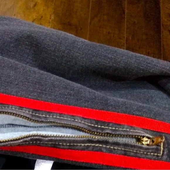 ⭐️Big Star 28 Lolita Black jeans with Red Stripe & tie sweatpants waistband M S - Picture 3 of 4